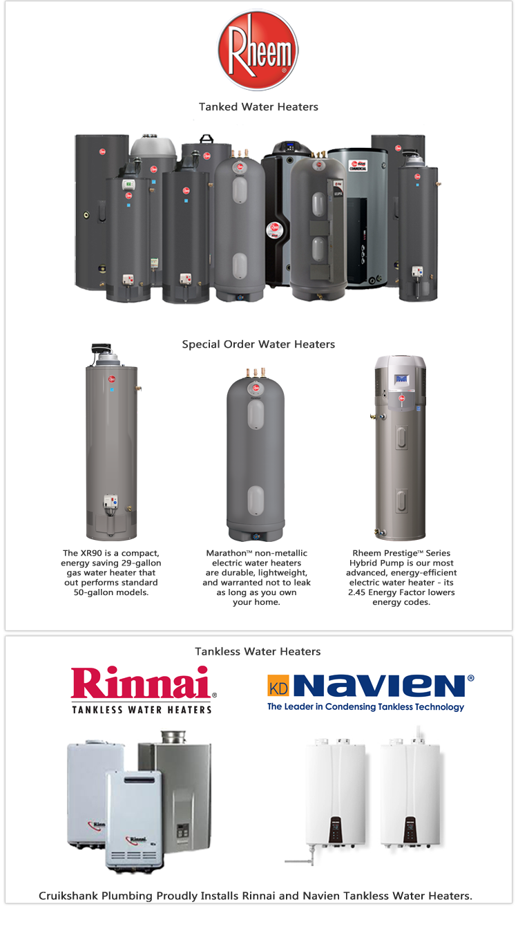 Tanked and Tankless Hot Water Heaters Cruickshank Plumbing Pataskala